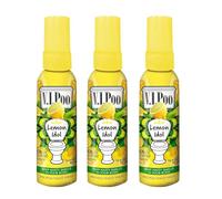 Greenfields 3 Pack Pre Toilet Spray Odour Eliminator with Essential Oils, Up to 300 Sprays, Bathroom Odour Control, Portable WC Freshener, Travel Size Toilet Spray