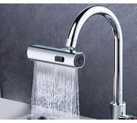 Greenfields 360° Swivel Tap Aerator 4 in 1 Faucet | Versatile 3 Mode Nozzle | Waterfall, Stream, Strong Shower | Anti-Splash & Water Saving Spray Head | Fits 15-22mm Faucets for Kitchen & Bathroom