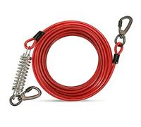 Greenfields 3m Dog Tie Out Cable Heavy Duty Steel Dog Runner with Shock Absorbing Spring, 360° Swivel Clip, Anti Tangle Outdoor Dog Lead for Garden Yard Camping 60, 120, 250 lbs