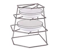 Greenfields 4 Tier Corner Kitchen Plate Rack Tidy Cupboard Shelf Insert Organiser New