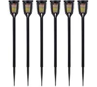 Greenfields 6 Pack Outdoor Solar Powered Pathway, Driveway, Yard, Mini Solar Stake Lights - Weather Resistant LED Solar Lights for Landscape - Auto On/Off - Garden Decoration Lights