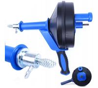 Greenfields 7.6m Drain Auger with Drill Adapter | Flexible 6.35mm Plumbing Snake for Hair Clog Removal | Manual or Powered Use Tool Clog Remover for Kitchen,Bathroom, Shower | Home or Professional Use