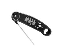 Greenfields Digital Meat Thermometers for Kitchen, IP65 Waterproof Food Thermometer with Temperature Probe, Oven BBQ Grill Roast, Instant Read Cooking Thermometer with Large LCD Sugar Jam Oil (Black)