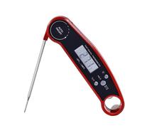 Greenfields Digital Meat Thermometers for Kitchen, IP65 Waterproof Food Thermometer with Temperature Probe, Oven BBQ Grill Roast, Instant Read Cooking Thermometer with Large LCD Sugar Jam Oil (Red)