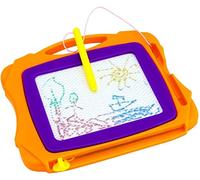 Greenfields Erasable Colour Magnetic Drawing Board for Kids Children - Doodle, Sketch, Art, Learn - Eco Friendly No Ink, No Paper, No Battery Needed with Magic Eraser Slider