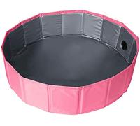 Greenfields Foldable Toddler Kids or Pet Bath Tub Also Suited for Small or Medium Sized Dogs and Cats - Bathing Tub Kiddie Pool Swimming Anti-Scratch Material - Non Slip Design (80x20cm, Pink)