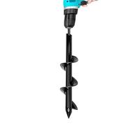 Greenfields Garden Auger Bit - 11.81" x 3.93" Extended-Length Drill Bit for Small Bulbs, Seedlings & Pilot Holes - Soil Digging Tool for Standard Power Drills