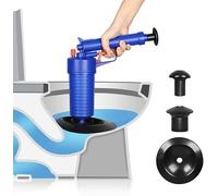 Greenfields High Pressure Air Drain Pump Pipe Dredge Tool - Powerful,Reusable Drain Cleaning Solution for Clogs and Blockages-Eco-Friendly Kitchen, Bathroom Sink Plunger with 4 Interchangeable Suckers