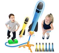 Greenfields Kids Toy Rocket Launcher - Includes 6 Foam Rockets & Air-Powered Launcher | Perfect Outdoor Stomp Toy for Boys & Girls Ages 3 for Active Play