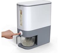 Greenfields Large 10 KG Rice Dispenser - BPA Free - Pantry Organisation with Measuring Cup - Food, Lentil or Cereal Container - Sealed Dispenser for Household Kitchen