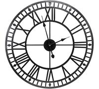 Greenfields Large 60cm Vintage Roman Numeric Clock - Silent Non Tick - Perfect for Indoors or Outdoors - Battery Operated Easy to Hang Stylish and Lightweight - Office, Home or Garden