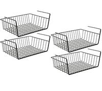 Greenfields Metal Under Shelf Storage Basket - Hanging Metal Wire Storage for Kitchen Organisation, Pantry, Office Use, Crafts, Bathroom or Cabinet - Stackable Design (4)