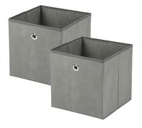 Greenfields Pack of 2 Large Square Foldable Storage Cube Organisers - Collapsible Canvas Fabric Cube Boxes - Living Rooms, Bedrooms, Nursery, Office, Play Rooms - 30x30x30cm