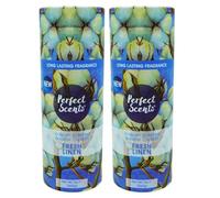 Greenfields Perfect Scents In-Wash Scented Booster Crystals 2 Pack - 200g (7oz) Each - Long Lasting Laundry Fragrance Beads for Clothes Towels Bedding Washing Machine Safe - Fresh Linen