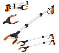 Greenfields Telescopic Litter Picker Grabber Tool, 4 Pack - Foldable Extendable Reacher with 360° Rotating Head, Anti-Slip Jaws and Magnetic Tip for Home, Garden, Garage & Outdoor Use