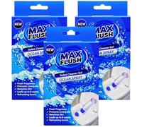 Greenfields Toilet Cleaner Gel 45ml - 3 Pack - Limescale Remover & Dirt Eliminator - Easy Apply Gel Block Automatic Toilet Hygiene - Long-Lasting 6 Weeks Cleaning & Freshness, Ocean Spray