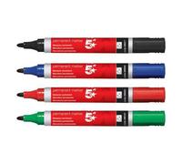 Greenfinch 5 Star Office Permanent Marker Xylene/toluene-Free Smear Proof Wallet Bullet Tip 2mm Line Asstd Pack 4+ Free Finchley Refill Pen
