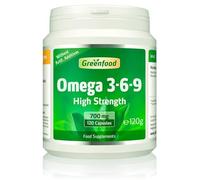 Greenfood Omega 3-6-9, 700 mg, high dose, 120 softgels - Rich in EPA, DHA. Without Artificial additives. Without Genetic Engineering.