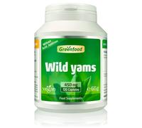 Greenfood Yam Root (Wild Yam), 450 mg, high-dose Extract (min. 20% diosgenin), 120 Capsules - Without Artificial additives. Without Genetic Engineering. Vegetable Capsules,Vegan.