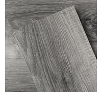 GreenFullHouse Self Adhesive Floor Tiles | Wood Effect Vinyl Floor Plank | Vinyl Flooring | Waterproof for Kitchen Bathroom Living Room, 18 Pieces | 2.44㎡, 6 x 35 inches, Grey Wood
