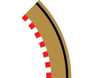 Greenhills Scalextric Radius 1 Curve Outer Borders & Barriers x 4 C8240 BNIP ...