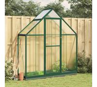 Greenhouse 169x58x202cm Aluminium Frame Polycarbonate Panels Green 4mm with Base