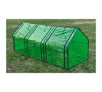 Greenhouse 240x90x90cm Green PVC Cover Powder Coated Steel Frame 3 Doors UV Safe