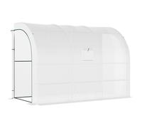 Greenhouse 300x150x213cm Walk In Garden PE Cover Window Plant Nursery White UK