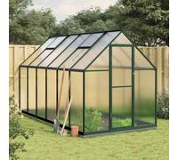 Greenhouse 334x169x202 cm Green Aluminium Polycarbonate Galvanised Steel Walkin