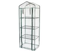 Greenhouse 4 Tier PVC Cover Plastic Shelves Grow House Garden Outdoors Small