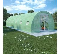 Greenhouse 900x300x200cm Green PE Mesh Fabric Galvanised Steel Frame Large