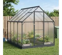 Greenhouse Anthracite 183.5x243.5x207 cm Aluminium & Galvanised Steel TunnelShed