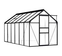 Greenhouse Anthracite Aluminium 3.61m² Garden Shed Plant Nursery House vidaXL