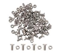 Greenhouse Bolts Nuts Set, M6X14 Bolts and M6 Hex Nuts, Stainless Steel Hardware Kit for Outdoor Plant Gardening, 50pcs Hammer Head Screws with Hex Nuts for Greenhouse Assembly and