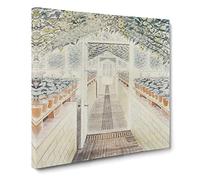 Greenhouse by Eric Ravilious Canvas Print | Gallery Wrapped 30mm Frame Wall Art | 20x20 inches | Ready to Hang | Modern Picture | Living Room Bedroom Lounge Office