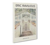 Greenhouse By Eric Ravilious Canvas Print | Gallery Wrapped 30mm Frame Wall Art | 24x16 inches | Ready to Hang | Classic Picture | Living Room Bedroom Lounge Office