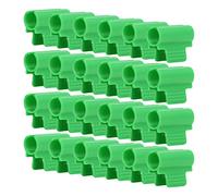 Greenhouse Clamps Clips Non Slip Durable Plastic 24pcs Single Head Row Cover Netting Tunnel Hoop Clips for Greenhouse Film Shading Net Rod Clips Garden Hoop Clips (19mm)