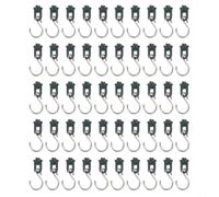 Greenhouse Clips and S-Hooks Kit - 50-Piece Plastic & Stainless Steel Hanging Fixing Clips for Flower Pots, Garden Tools, and Greenhouse Structures