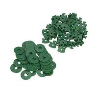 Greenhouse Clips Kit - Green 50PCS Clips + 50PCS Washers for Aluminium Greenhouse Insulation Bubble Netting Shading Fixing Fastener