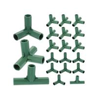 Greenhouse Connectors, Garden Frame Joints, 16mm Tube Fittings for PVC Pipes, 20pcs Plastic 3-Way 4-Way Assembly Kit for Tomato Plants, Flower Stands, Outdoor Growing Structures
