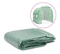 Greenhouse Cover Replacement 200x200x200 cm PE 140g/m² Green 4 Windows 1 Door XL