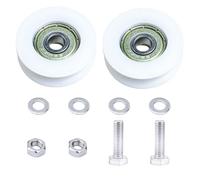 Greenhouse Door Wheels 30mm Sliding Door Rollers Wheel Replacement Kits Glass Roller Accessories for Greenhouse Garden Glass Home Hotel Shower Door Includes 2 Wheels 2 M6*22 Screws 4 6mm Spacers