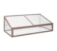 vidaXL Solid Wood Fir Greenhouse Grey Garden Planter Cold Frame Grow House