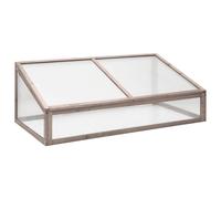 vidaXL Solid Wood Fir Greenhouse Grey Garden Planter Cold Frame Grow House
