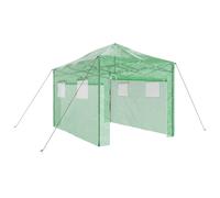 Greenhouse Folding with Roof with Storage Green Iron Garden Structure vidaXL