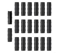 Greenhouse Frame and Film Clamp Connectors 20Pcs Polytunnel Plastic Clips Pipe Clamps Plant Stakes Black ABS PC Various Sizes Secure Attachment for Row Cover Netting Tunnel Hoop((2(25(25m(25mm(25mm)
