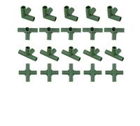 Greenhouse Frame Connectors 11mm Heavy Duty PP Plastic Joint Brackets for Garden Structures Cold Frames and Watering Systems Green 20 Pack(A)
