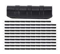 Greenhouse Frame Pipe Clip Clamp, 100pcs Garden Film Sunshade Net Fixing Clamp Connector, ABS + PC Material with High Strength and Flexibility, to Erosion and Aging for G (20 Black)