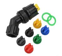 Greenhouse & Garden Sprayer Nozzle Set with 6 Interchangeable 0.1-0.6 mm Plastic Fan Spray Tips for Precise Atomization, Compatible for Standard Electric and Manual Sprayers