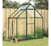 Greenhouse Green 169x114x202 cm Alum Frame PC 4mm Panels Base Vents Door Gutter